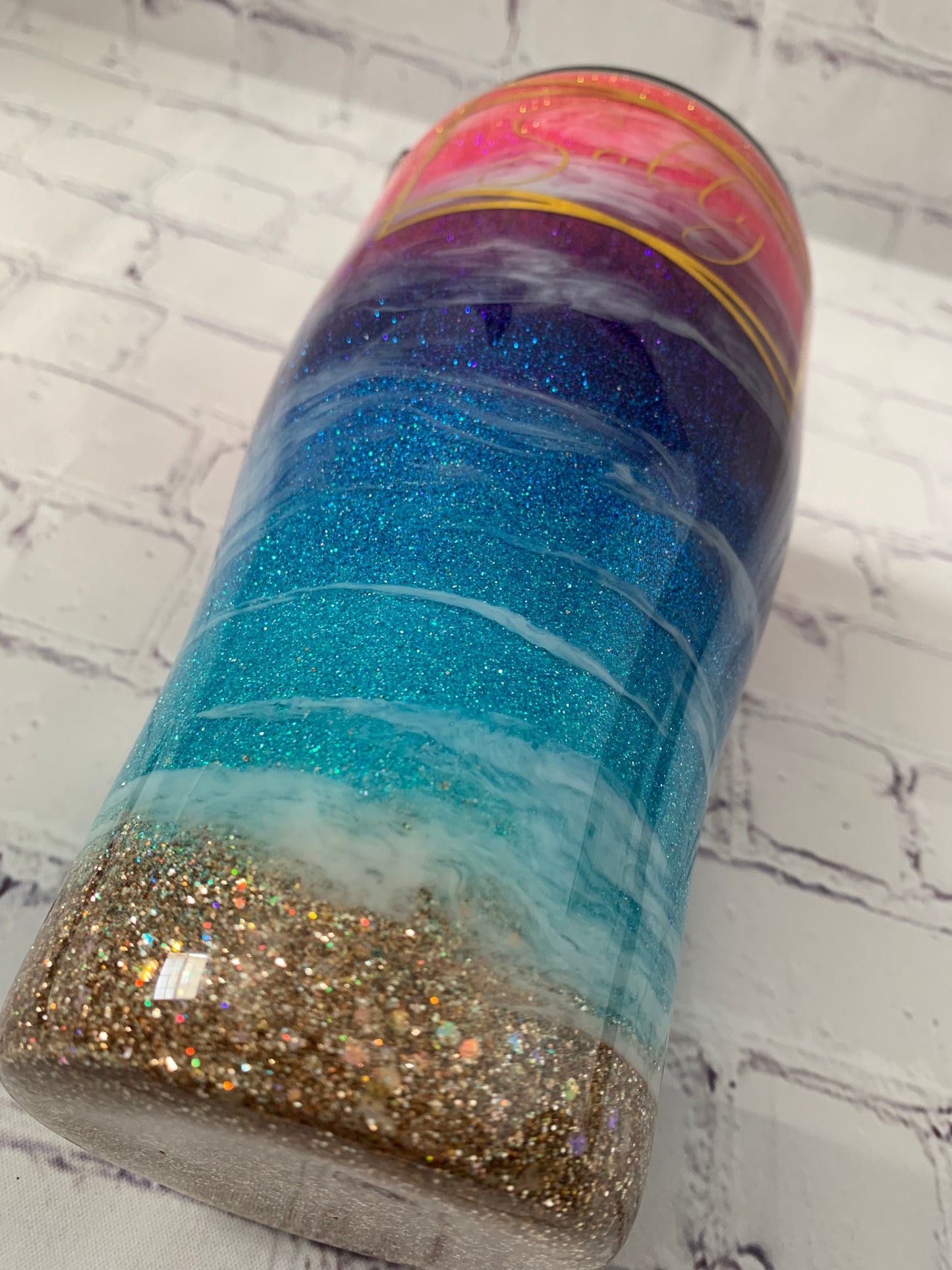 Glittered Sunset Tumbler