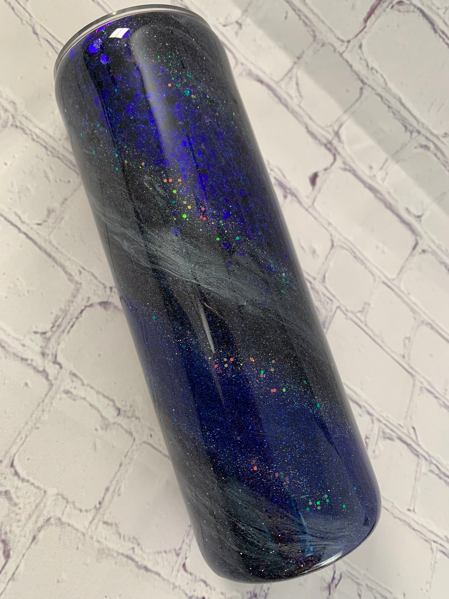 Dark Glitter Swirl Tumbler 20 oz