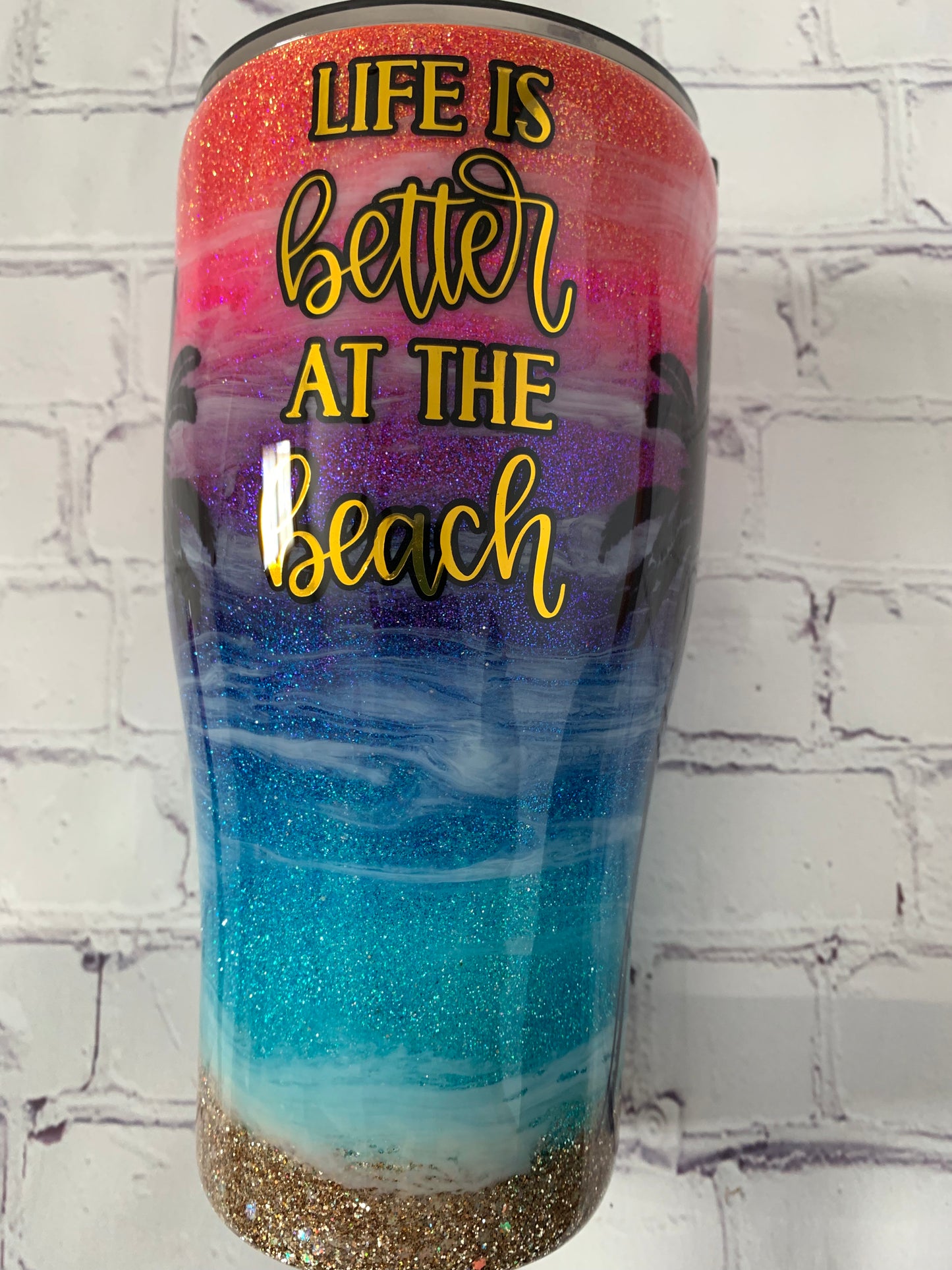 Glittered Sunset Tumbler