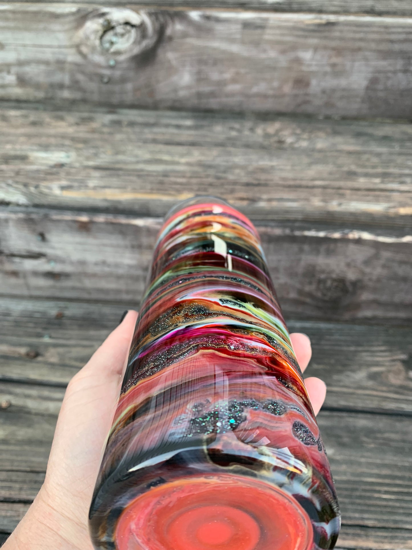 Alcohol Swirl Tumbler with glitter swirls 20 oz